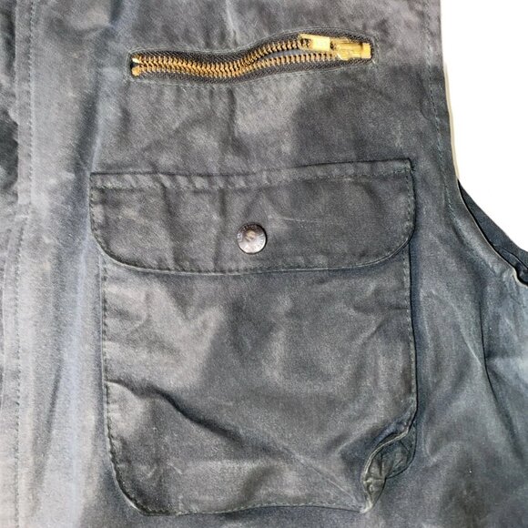 Australian Stockmans Oilskins Feathertop Vest Mens XL Brown Lined Utility Chore - Picture 4 of 10